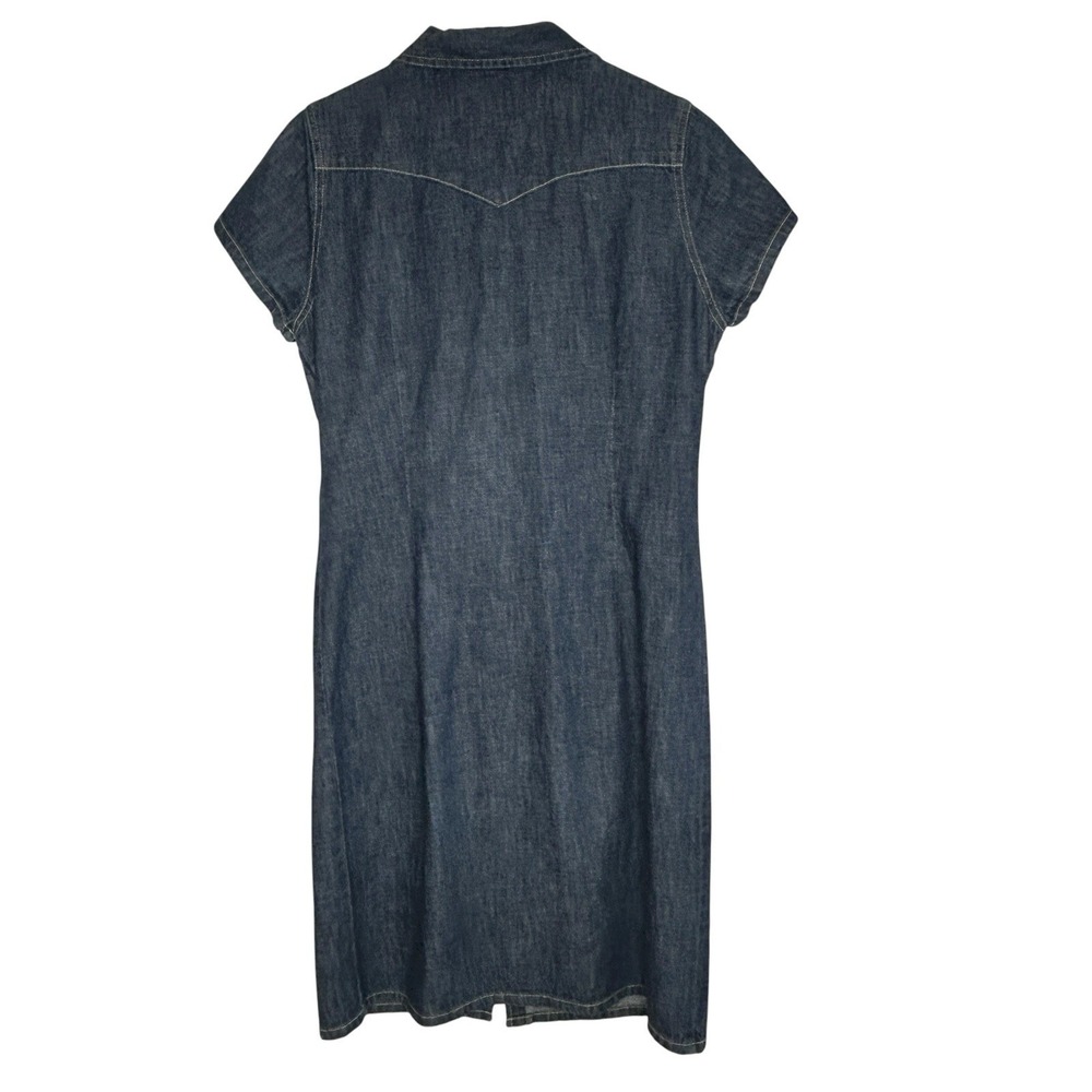 Vintage Lucky Brand Western Shirt Dress S Minimalist‎ Preppy Rodeo Country USA - Picture 2 of 11